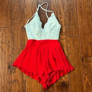 Backless romper